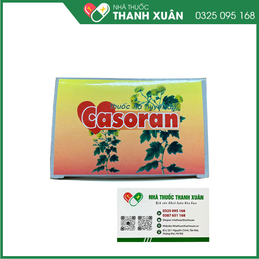 Trà Casoran phòng và hỗ trợ điều trị tăng huyết áp thể vừa và nhẹ, tai biến mạch máu não, tăng cholesterol